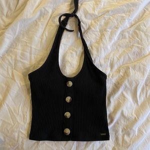 Hollister crop top (black)